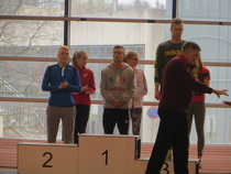 Nuorten M22 SM-hallit Turussa 28.2 palkintojen jako.
Kuvassa Markus Skyttä, Otto Ahlfors ja Aleksi Ala-Prinkkilä 